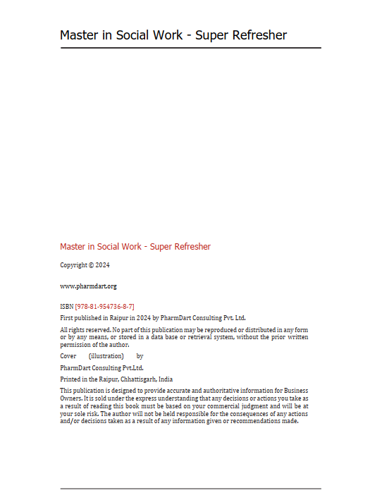 Master in Social Work - Super Refresher